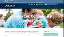 
							         Community Engagement & Service | Gonzaga University								  
							    