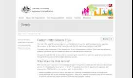 
							         Community Grants Hub | Department of Social Services, Australian ...								  
							    