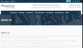 
							         Community Health Care | About Us | AxessPointe Health Center								  
							    