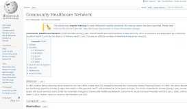 
							         Community Healthcare Network - Wikipedia								  
							    