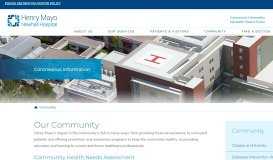 
							         Community | Henry Mayo Newhall Hospital								  
							    