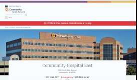 
							         Community Hospital East | Community Health Network								  
							    