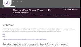 
							         Community Links / Home - Township High School District 113								  
							    
