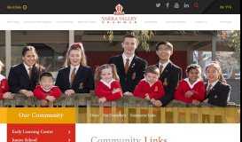 
							         Community Links - Yarra Valley Grammar								  
							    