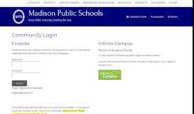 
							         Community Login - Madison Public Schools								  
							    