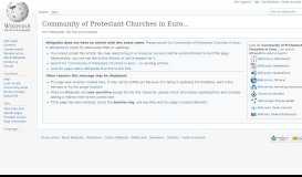 
							         Community of Protestant Churches in Europe - Wikipedia								  
							    