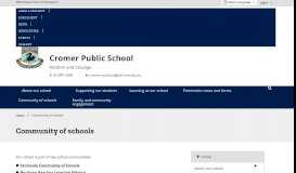 
							         Community of schools - Cromer Public School								  
							    