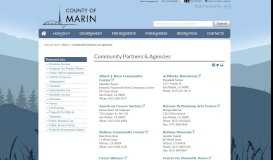 
							         Community Partners & Agencies - Partner Agencies - County of Marin								  
							    