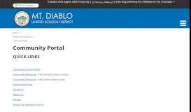 
							         Community Portal - Mt. Diablo Unified School District								  
							    