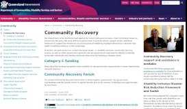 
							         Community Recovery - Department of Communities, Disability ...								  
							    