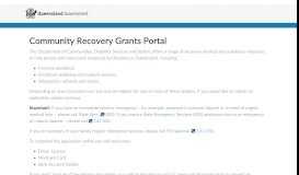
							         Community Recovery Grants Portal- – Department of Communities ...								  
							    