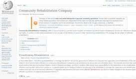 
							         Community Rehabilitation Company - Wikipedia								  
							    