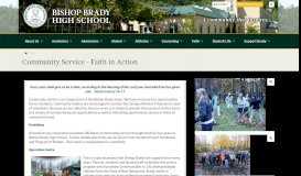 
							         Community Service - Faith in Action - Bishop Brady High School								  
							    