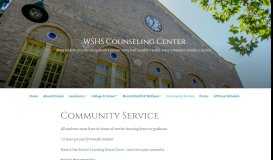 
							         Community Service – WSHS Counseling Center								  
							    