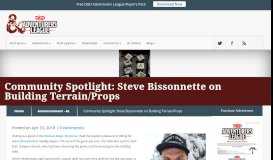 
							         Community Spotlight: Steve Bissonnette on Building Terrain/Props ...								  
							    