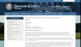 
							         Community Supervision - Grayson County								  
							    