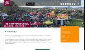 
							         Community | The Hutchins School, Hobart Tasmania								  
							    