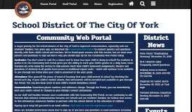 
							         Community Web Portal | School District Of The City Of York								  
							    