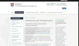 
							         Commuting and Transportation | Harvard Human Resources								  
							    