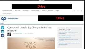 
							         Commvault Unveils Big Changes to Partner Program - Channel Partners								  
							    