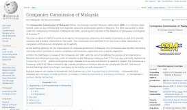 
							         Companies Commission of Malaysia - Wikipedia								  
							    