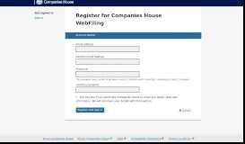 
							         Companies House - Register for WebFiling								  
							    