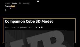 
							         Companion Cube 3D Model | VentureBeat								  
							    