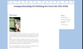 
							         Companionship Pet Sitting Services 781-858-0508 - Home								  
							    