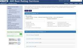 
							         Company and Rating Search - Best's Credit Rating Center								  
							    
