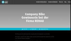 
							         Company Bike Gewinnerin bei der Firma REHAU - company bike ...								  
							    