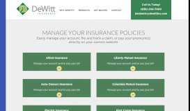 
							         Company Billing & Claims Information | DeWitt Insurance								  
							    
