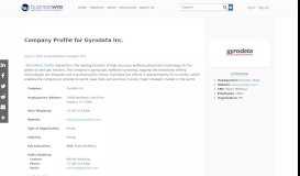 
							         Company Profile for Gyrodata Inc. | Business Wire								  
							    