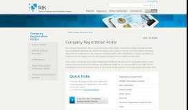 
							         Company Registration Portal | RIK								  
							    