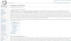 
							         Company secretary - Wikipedia								  
							    
