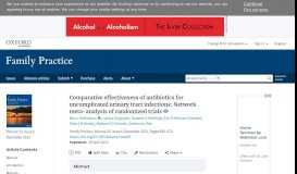 
							         Comparative effectiveness of antibiotics for uncomplicated urinary tract ...								  
							    