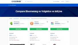 
							         Compare Bloomerang vs InitLive vs Volgistics | Crozdesk								  
							    