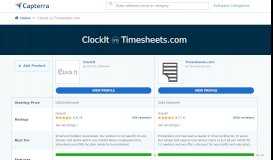 
							         Compare ClockIt vs Timesheets.com - Capterra								  
							    