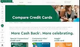 
							         Compare Credit Cards | Commerce Bank								  
							    