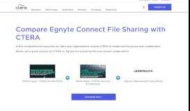 
							         Compare Egnyte Connect File Sharing with CTERA - CTERA Networks								  
							    