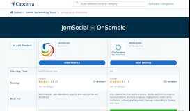 
							         Compare JomSocial vs OnSemble Intranet Portal - Capterra								  
							    