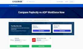 
							         Compare Paylocity vs ADP Workforce Now - Crozdesk								  
							    