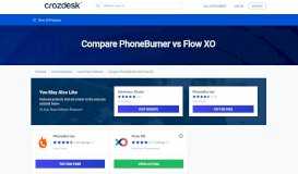 
							         Compare PhoneBurner vs Flow XO | Crozdesk								  
							    