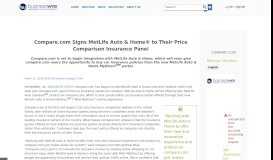 
							         Compare.com Signs MetLife Auto & Home® to Their Price ...								  
							    
