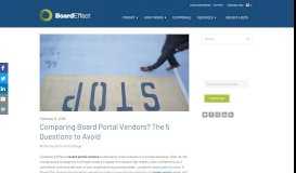 
							         Comparing Board Portal Vendors? The 5 Questions to Avoid								  
							    