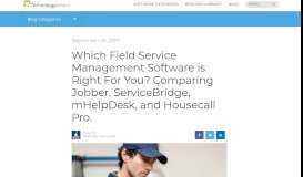 
							         Comparing Jobber, ServiceBridge, mHelpDesk, and Housecall Pro								  
							    