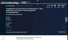 
							         Comparison of Lactulose and Neomycin in the Treatment of Chronic ...								  
							    