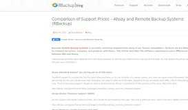 
							         Comparison of Support Prices – Ahsay and Remote Backup Systems ...								  
							    