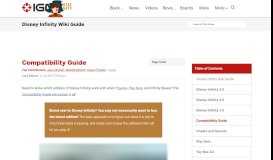 
							         Compatibility Guide - Disney Infinity Wiki Guide - IGN								  
							    