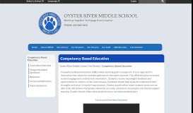 
							         Competency Based Education - Oyster River Middle School								  
							    