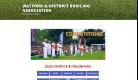 
							         COMPETITIONS – Watford & District Bowling Association								  
							    